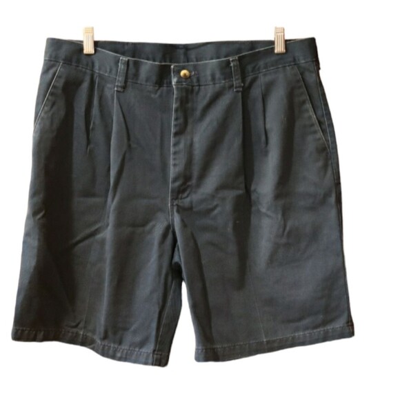 Timber creek by Wrangler Mens Flat Front Navy Blue Chino Shorts 36 - Picture 1 of 6